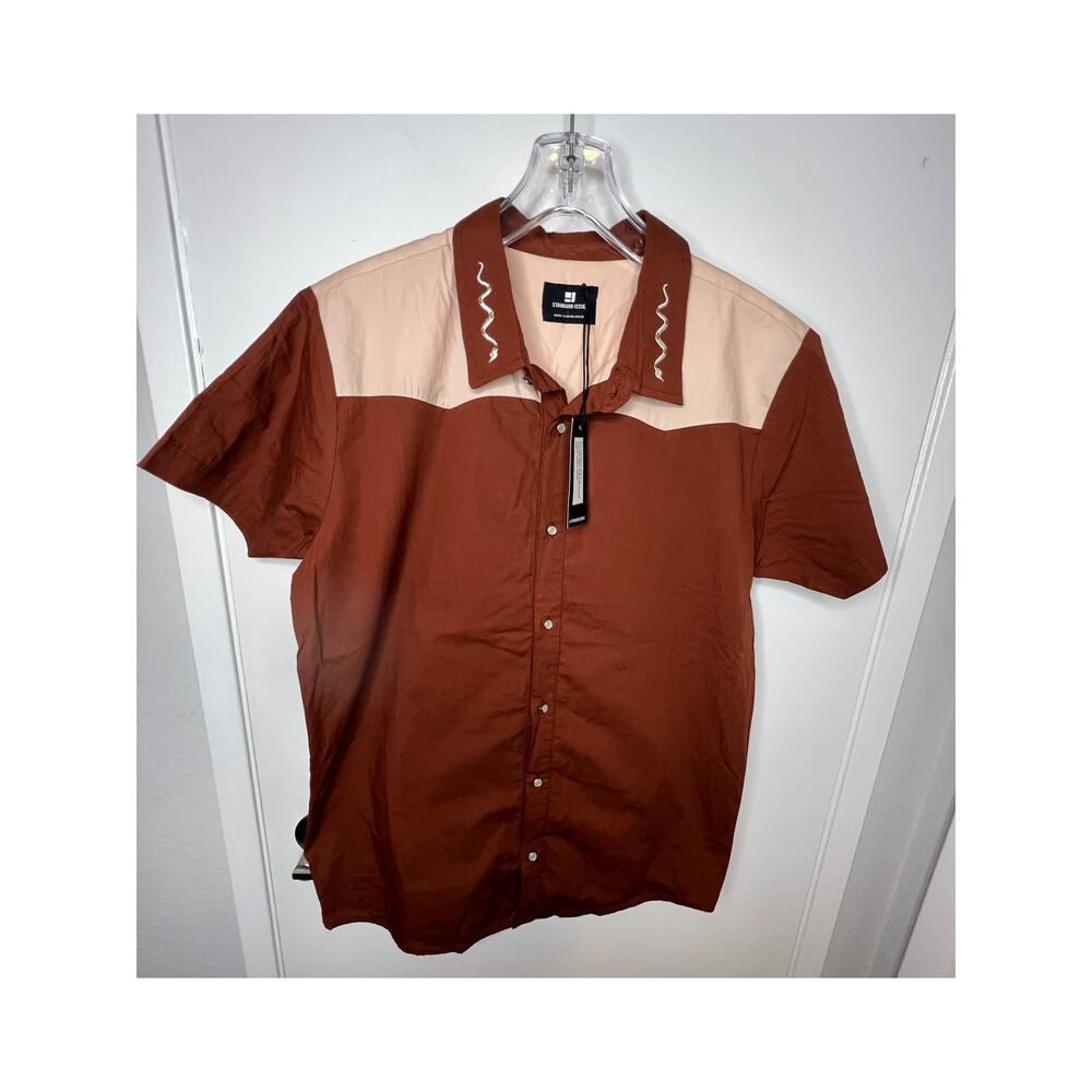Standard Issue Rag & Bone Men's Snake Pearl Button Western Shirt NEW ~ Size L